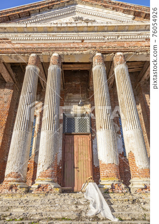 Exterior of the historic Trinity Cathedral in Yakhroma. Russia 76054926