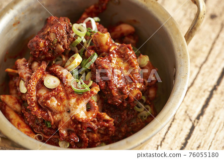 Korean food Iidako stir-fried with spicy taste 76055180