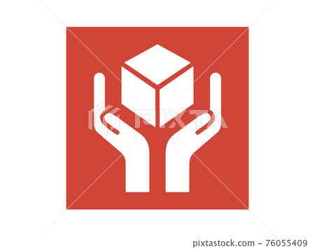 Illustration of a sticker with care 76055409