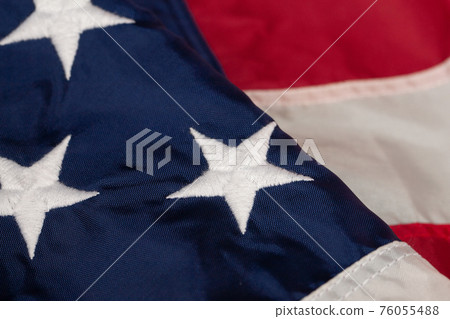 Waved flag of United States of America Waved flag of United States of America 76055488