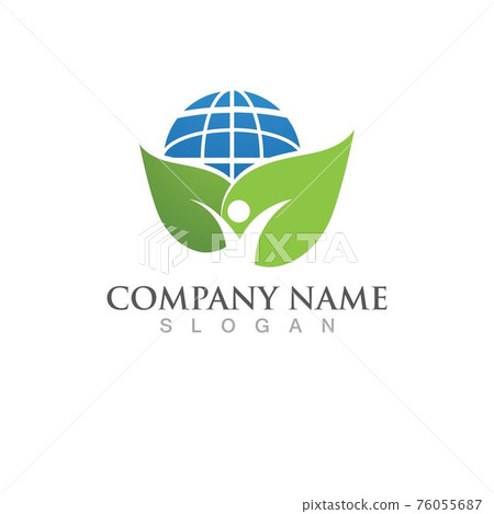 Health people leaf logo green vector image Health people leaf logo green vector image 76055687