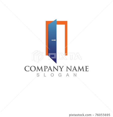 Door logo and symbol vector image Door logo and symbol vector image 76055695