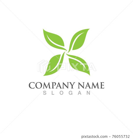 Logos of green Tree leaf ecology 76055732