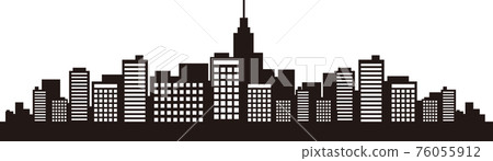 城市插畫剪影 城市插畫剪影 76055912