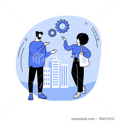 Social Interaction Skills abstract concept vector illustration. 76057670