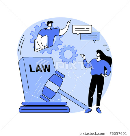 Litigation support abstract concept vector illustration. 76057691