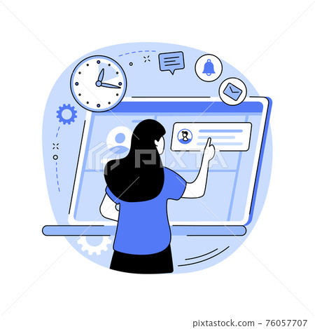 Account administrator abstract concept vector illustration. 76057707