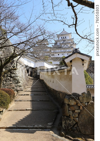 Hyogo Himeji National Treasure Himeji Castle Hanomon South Fence 76058803