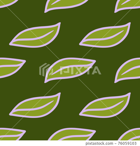 Abstract botanic seamless pattern with simple... - Stock Illustration ...