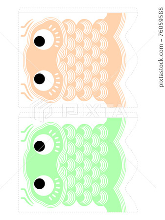 Paper craft material for Children's Day Unfolded carp streamer two-color set (1_9) 76059588