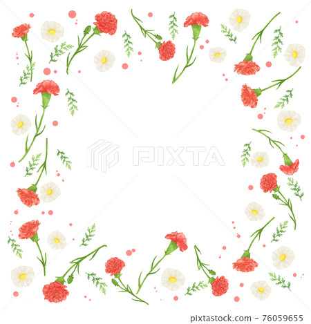 Carnation and marguerite frame Carnation and marguerite frame 76059655