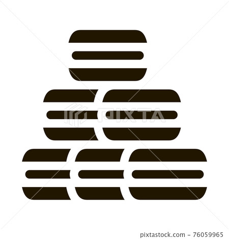french macaroons icon Vector Glyph Illustration 76059965