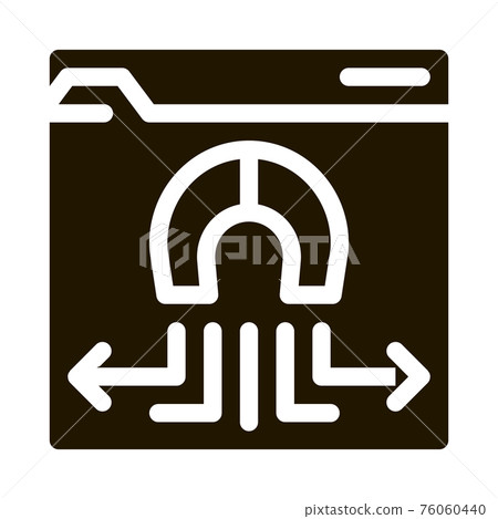 folder magnetic pull icon Vector Glyph Illustration 76060440