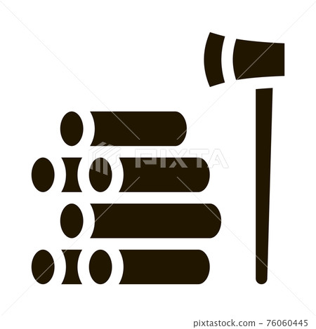 felling of trees icon Vector Glyph Illustration felling of trees icon Vector Glyph Illustration 76060445