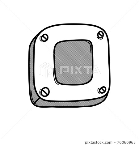 Stop button doodle vector icon. Drawing sketch... - Stock Illustration ...