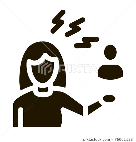 female discussion and conviction icon Vector Glyph Illustration 76061158