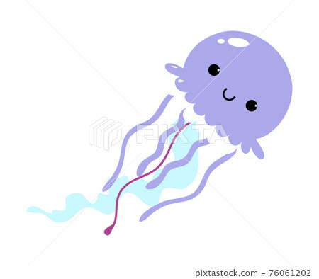 Jellyfish as Sea Animal Floating Underwater Vector Illustration Jellyfish as Sea Animal Floating Underwater Vector Illustration 76061202