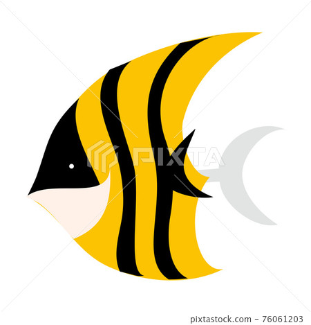 Striped Fish as Sea Animal Floating Underwater Vector Illustration Striped Fish as Sea Animal Floating Underwater Vector Illustration 76061203