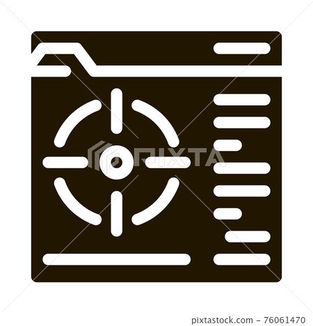 target to specific folder icon Vector Glyph Illustration target to specific folder icon Vector Glyph Illustration 76061470