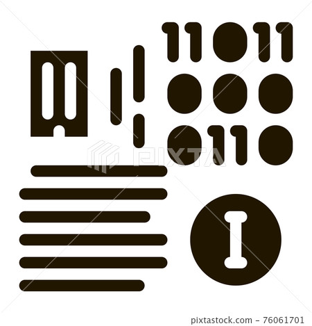 binary information icon Vector Glyph Illustration - Stock Illustration ...