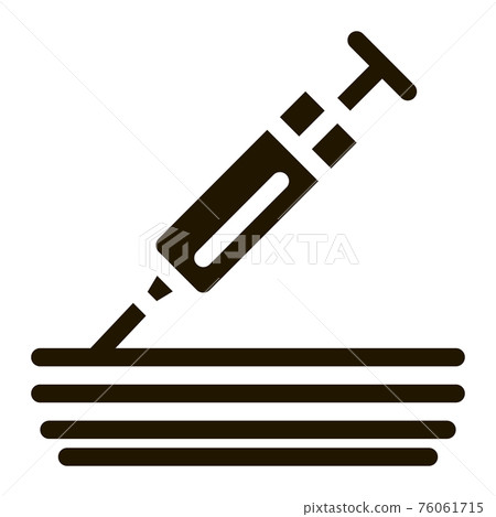 injection of syringe under skin icon Vector Glyph Illustration 76061715