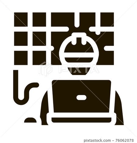 solar technician icon Vector Glyph Illustration solar technician icon Vector Glyph Illustration 76062078