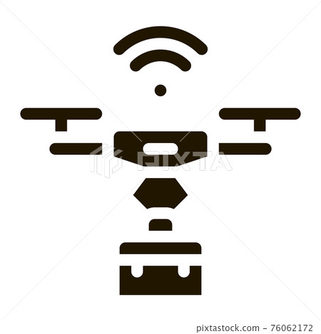 wifi powered drone icon Vector Glyph Illustration 76062172