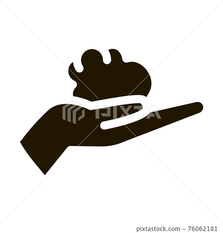 piece of clay in hands icon Vector Glyph Illustration piece of clay in hands icon Vector Glyph Illustration 76062181