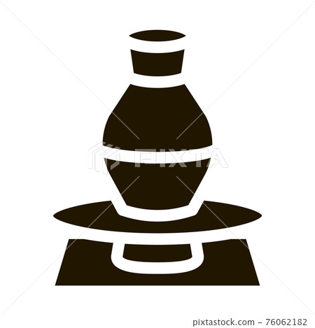 vase on pottery wheel icon Vector Glyph Illustration vase on pottery wheel icon Vector Glyph Illustration 76062182
