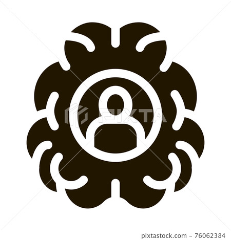 human brainstorming icon Vector Glyph Illustration 76062384