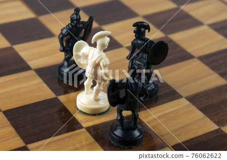 Chess board game concept of power and bravery. 76062622