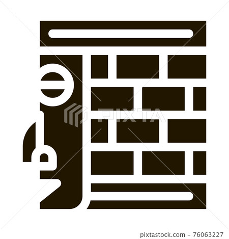 Architectural Element Vector Glyph Illustration 76063227