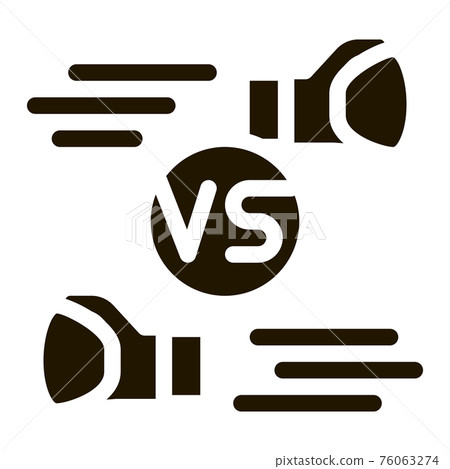 Box Fight Battle Icon Vector Glyph Illustration 76063274