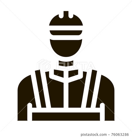Mason Worker Icon Vector Glyph Illustration Mason Worker Icon Vector Glyph Illustration 76063286