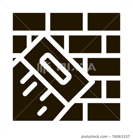 Trowel Painting Icon Vector Glyph Illustration Trowel Painting Icon Vector Glyph Illustration 76063287
