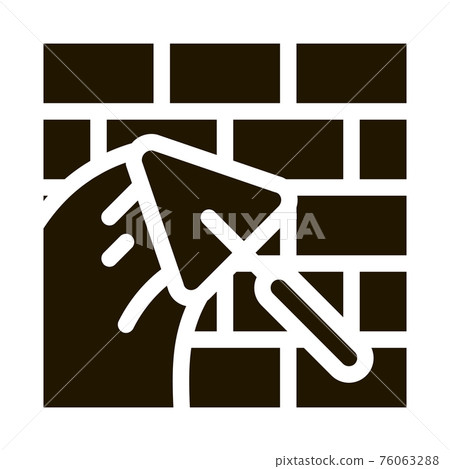 Spatula Wall Icon Vector Glyph Illustration Spatula Wall Icon Vector Glyph Illustration 76063288