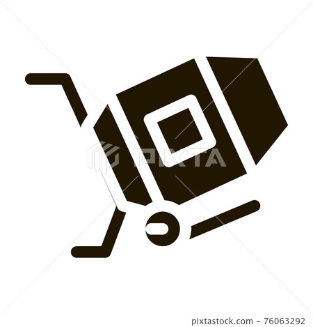 Cement Mixer Icon Vector Glyph Illustration Cement Mixer Icon Vector Glyph Illustration 76063292