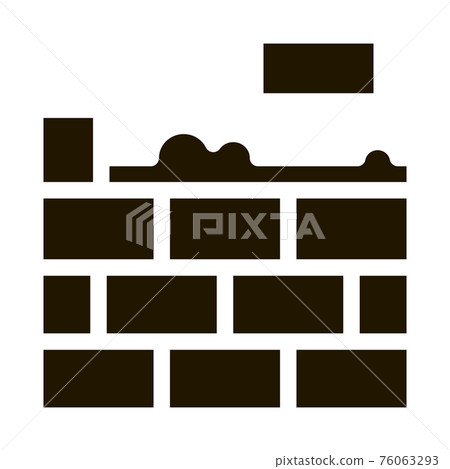Bricklaying Icon Vector Glyph Illustration Bricklaying Icon Vector Glyph Illustration 76063293