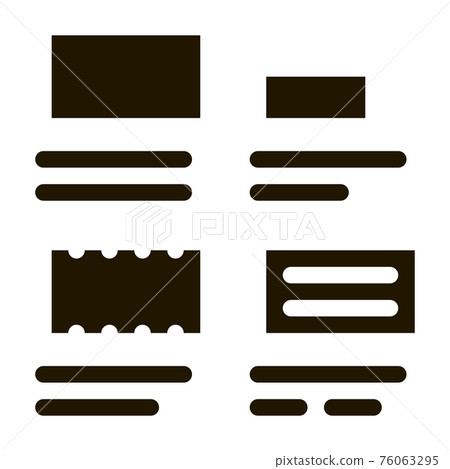 Brick Types Sizes Icon Vector Glyph Illustration Brick Types Sizes Icon Vector Glyph Illustration 76063295