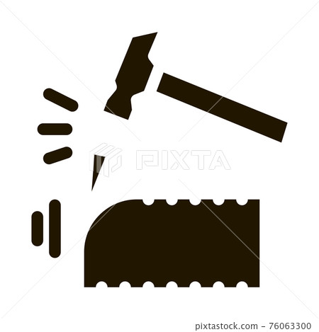 Brick Clipping Icon Vector Glyph Illustration 76063300