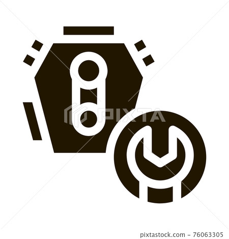 Engine Repair Icon Vector Glyph Illustration Engine Repair Icon Vector Glyph Illustration 76063305