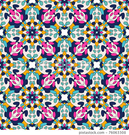 Arab islamic pattern, outline hand drawn style 76063308