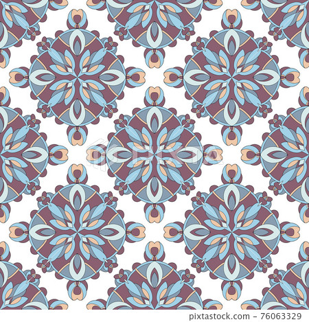 Arabic pattern, outline hand drawn style 76063329
