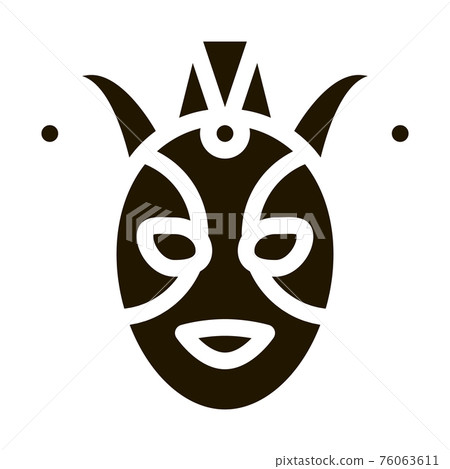 Festival Mask Icon Vector Glyph Illustration Festival Mask Icon Vector Glyph Illustration 76063611