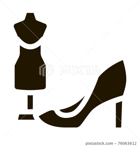 Shoe And Dummy Icon Vector Glyph Illustration Shoe And Dummy Icon Vector Glyph Illustration 76063612