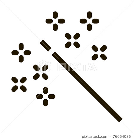 Magic Wand Icon Vector Glyph Illustration Magic Wand Icon Vector Glyph Illustration 76064086