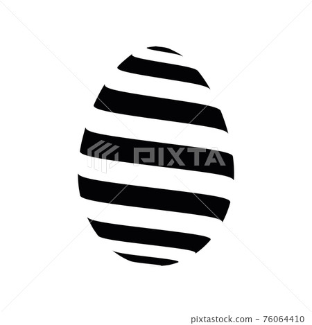 Easter egg - black striped pattern Easter egg - black striped pattern 76064410