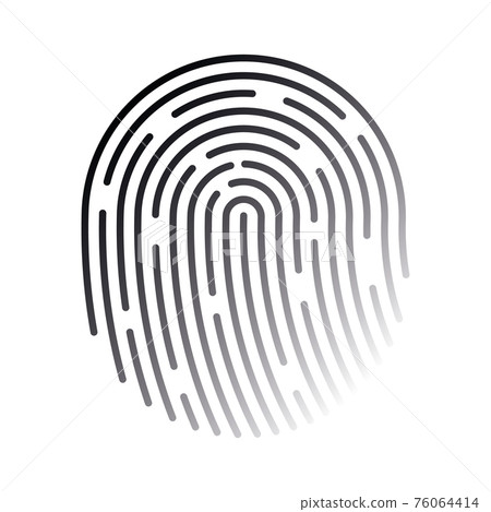 Fingerprint thin line icon Fingerprint thin line icon 76064414