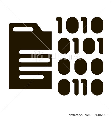 Binary Code Icon Vector Glyph Illustration Binary Code Icon Vector Glyph Illustration 76064566