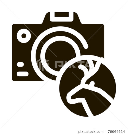 Photo Camera Icon Vector Glyph Illustration - Stock Illustration ...